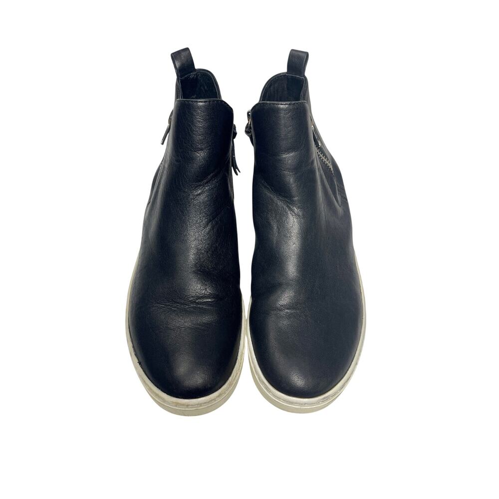 Sofft Britton Zip Boots Women’s 6.5m Black Leather Aqua Waterproof - Pre-owned